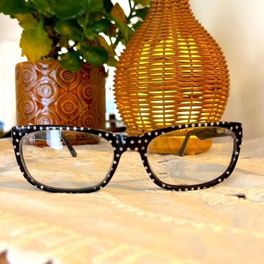 Zenni retro polka dot eyeglasses EUC
